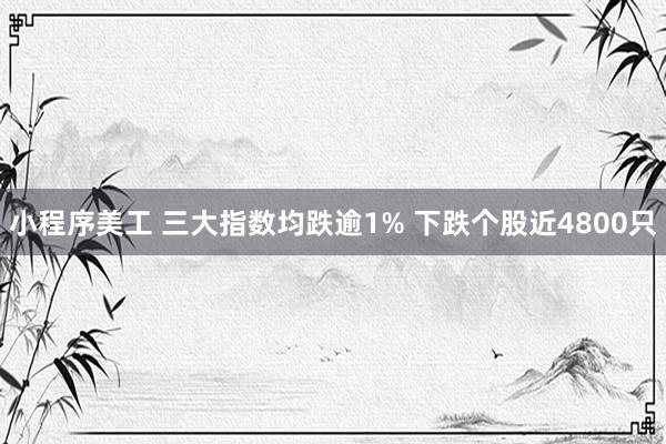 小程序美工 三大指数均跌逾1% 下跌个股近4800只